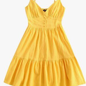Casual yellow summer dress